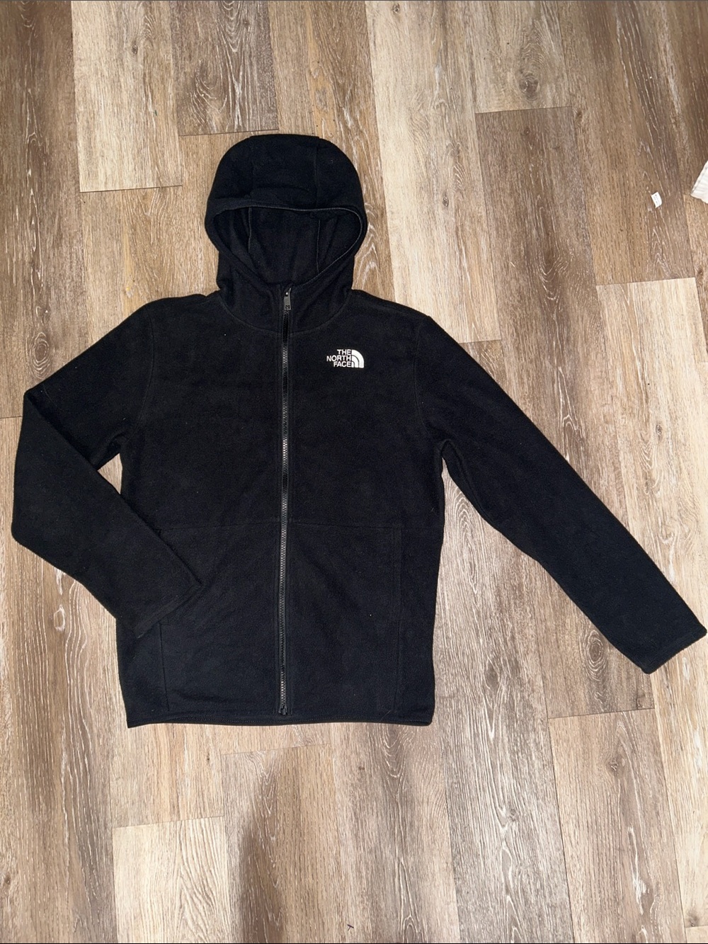 The North Face Teen Black Full-Zip Hooded Fleece